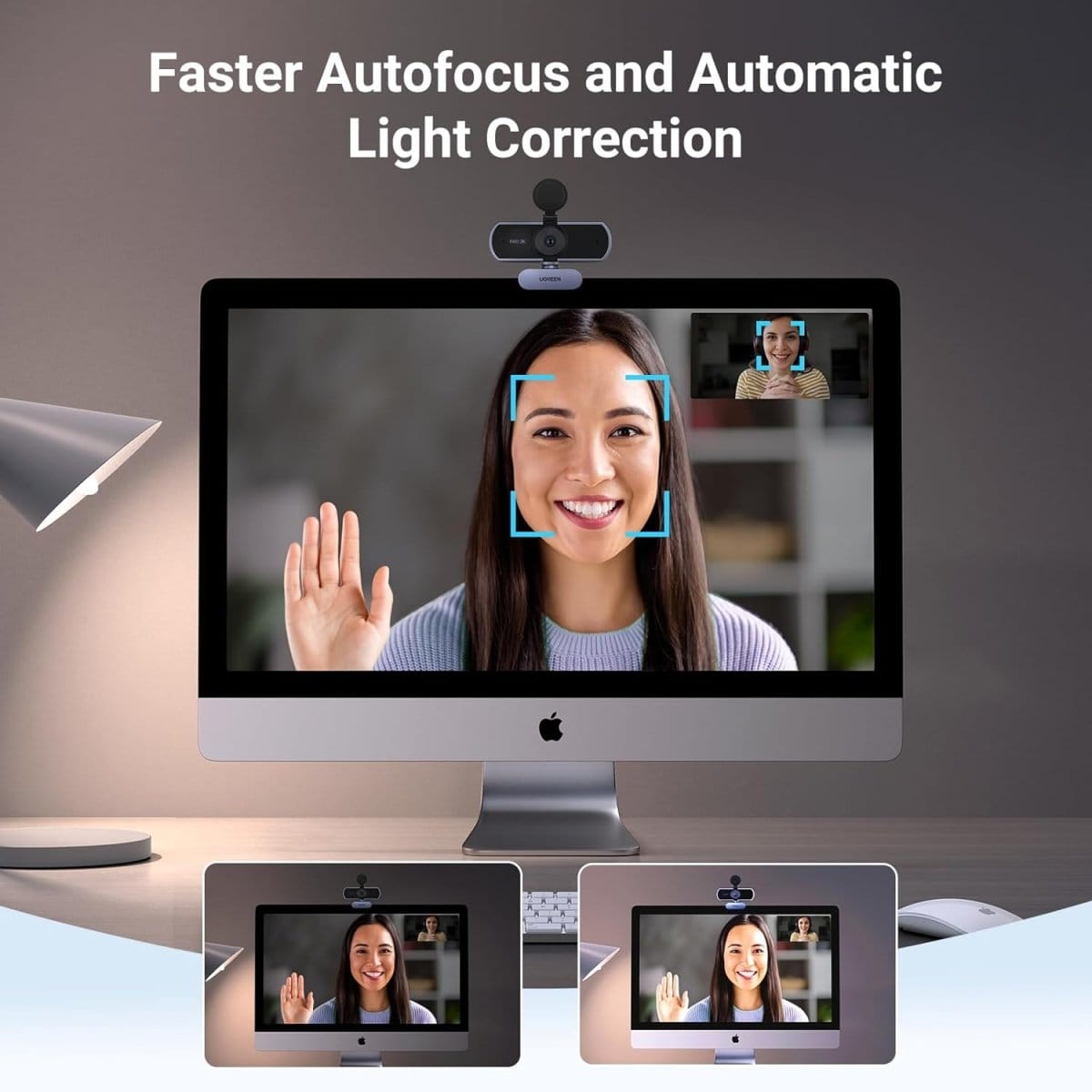 UGREEN 2K Webcam, Full HD 1080P Webcam for PC, Web Camera with Autofocus/25442 - متجر نصر