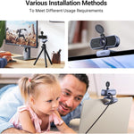 UGREEN Accessories UGREEN 2K Webcam, Full HD 1080P Webcam for PC, Web Camera with Autofocus/25442