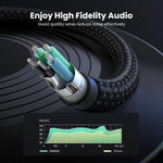 UGREEN Accessories UGREEN 3.5mm Female to 2 Male Audio Cable Aluminum Case (Black)/ 20899