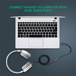 UGREEN Accessories UGREEN 3.5mm Female to 2 Male Audio Cable Aluminum Case (Black)/ 20899