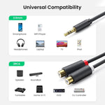 UGREEN Accessories UGREEN 3.5mm Male to 2 RCA Female Cable (25cm) / 10547