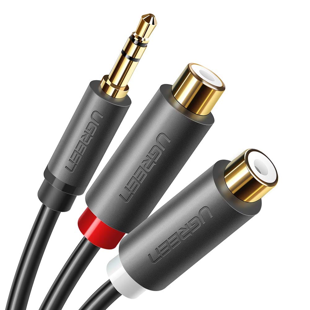 UGREEN 3.5mm Male to 2 RCA Female Cable (25cm) / 10547 - متجر نصر
