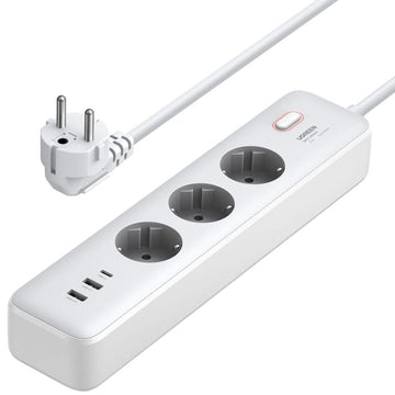 UGREEN Accessories UGREEN 30W 3 AC Power Strip with Master Switch (2A1C) DE | 25357