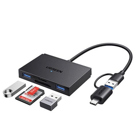 UGREEN 4-in-1 Card Reader 5Gbps Type-C + USB / 45167 - متجر نصر