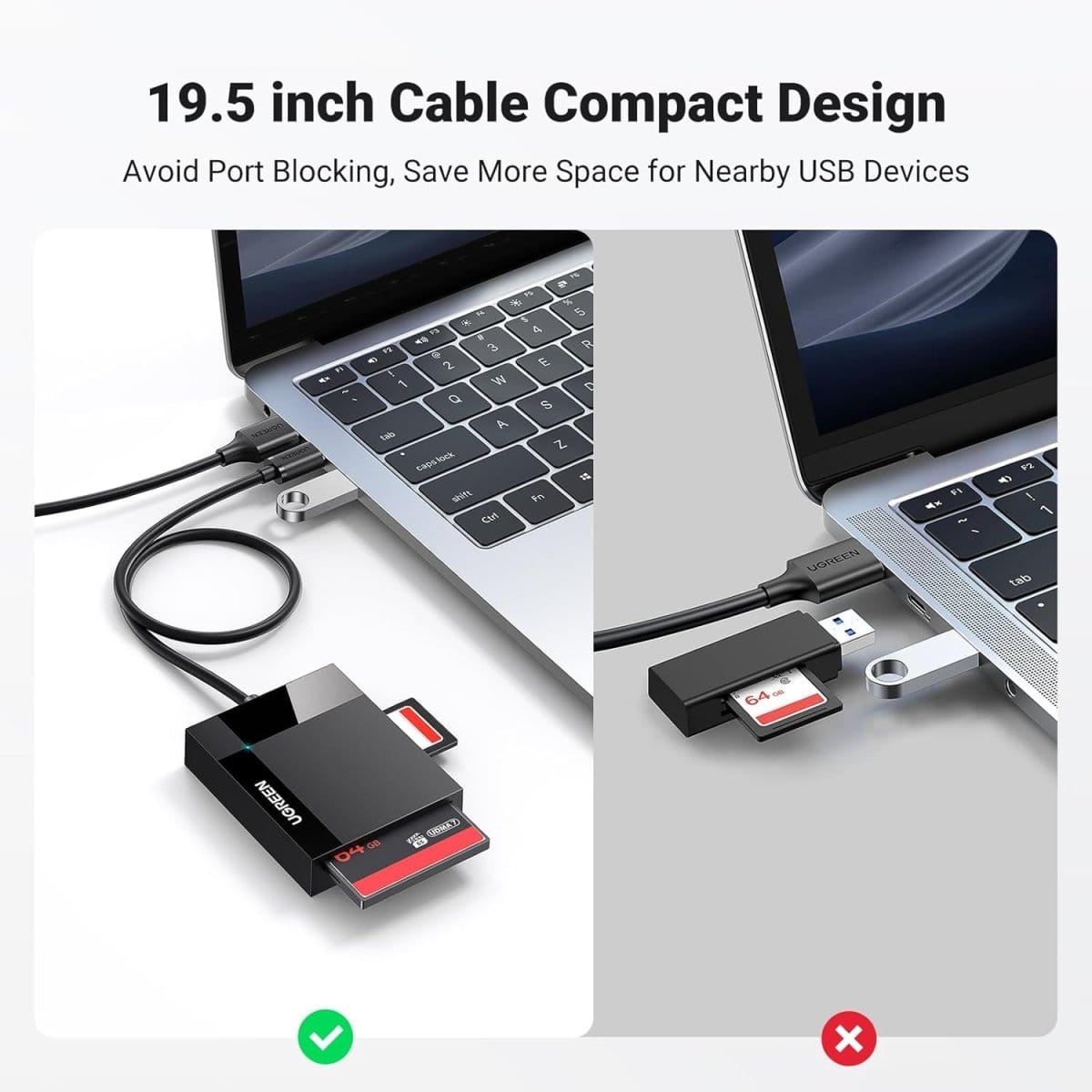 UGREEN 4-in-1 USB 3.0 SD/TF Card Reader / 30333 - متجر نصر