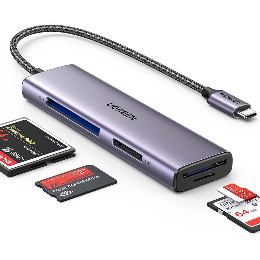 UGreen 4 in 1 USB-C Card Reader High Speed (SD , TF , CF , MS ) / 15307 - متجر نصر
