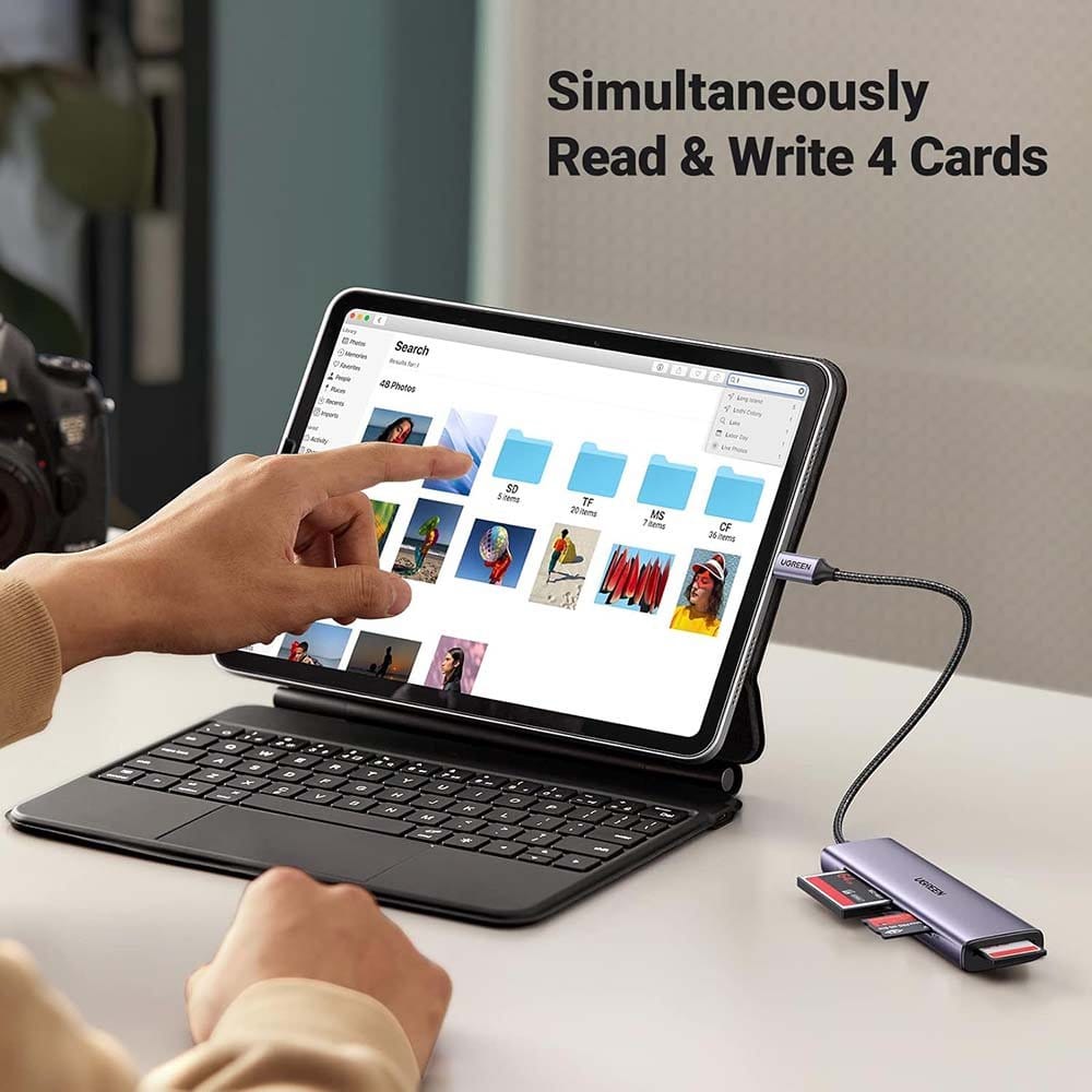 UGreen 4 in 1 USB-C Card Reader High Speed (SD , TF , CF , MS ) / 15307 - متجر نصر