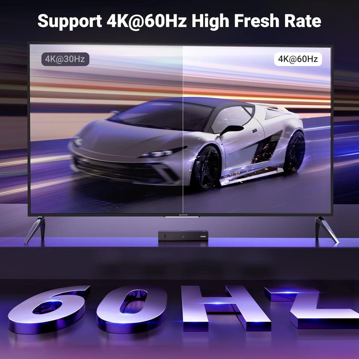UGREEN 4K@60Hz HDMI Switch - 3 in 1 Out with Remote / 15376 - متجر نصر