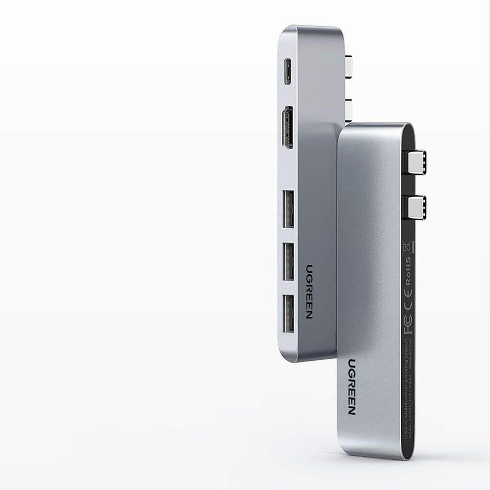 موزع UGREEN USB-C  لجهاز ماك بوك برو واير (رمادي فلكي) | 60559 - متجر نصر