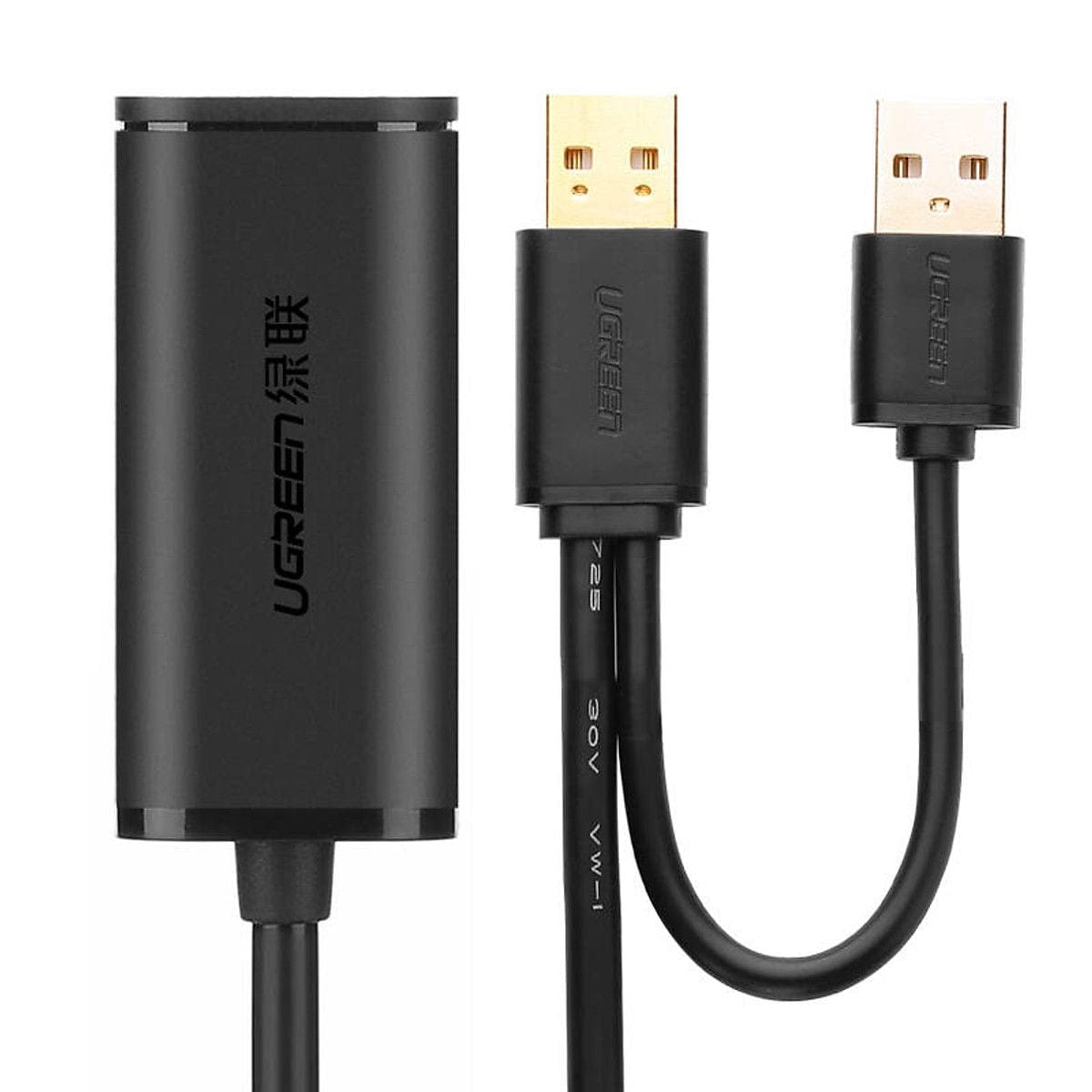 Ugreen 5m usb 2.0 active extension black / 20213 - متجر نصر