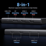 UGREEN Accessories UGREEN 8 in 1 USB C Docking Station with Dual Monitor | 35625