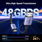 UGREEN Accessories UGREEN 8K Micro HDMI to HDMI braided Cable / HD164
