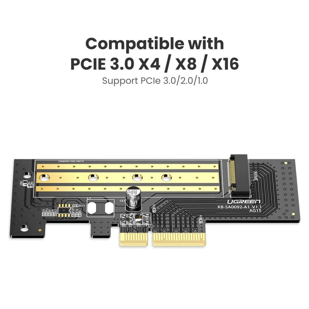 UGREEN Adapter PCIe 3.0 x4 to M.2 NVME / 70503 - متجر نصر