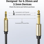 UGREEN Accessories UGREEN Audio TRS Cable Mini Jack 3.5mm / Jack 6.35mm - Gray / AV127