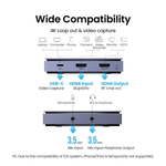 UGREEN Accessories UGREEN Audio Video Capture Card Mic+Headphone 4K/60Hz HDMI | 10937