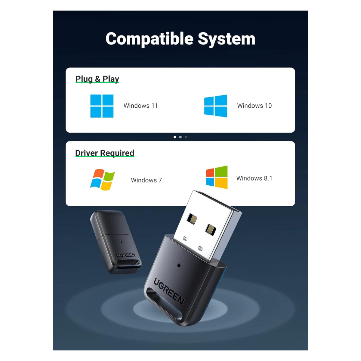 محول يوجرين بلوتوث 5.0 USB /80890  - متجر نصر