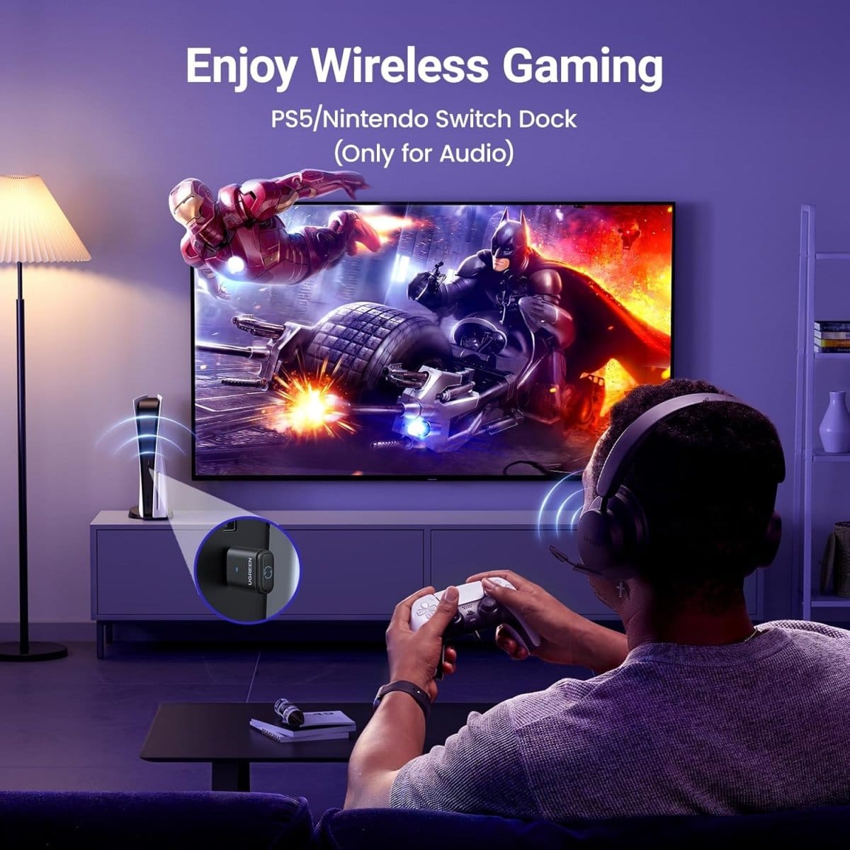 UGREEN Bluetooth 5.3 Adapter for PS5 and PC APTX Low Latency / 45008 - متجر نصر