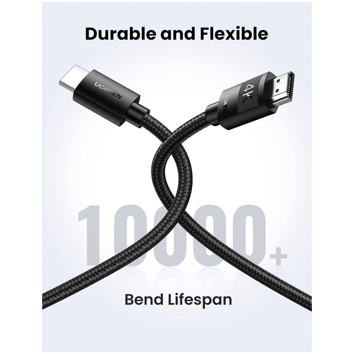 UGREEN Braided Cable HDMI 2.0 - HDMI 2.0 4K black (HD119) - متجر نصر