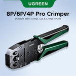 UGREEN Accessories UGREEN-C 8P/6P/4P Multifunction Crimping Tool, Strip, Cut & Crimp for RJ45 / RJ12 / RJ11 | NW304