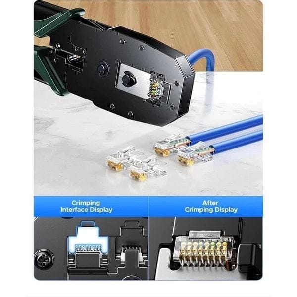 UGREEN-C 8P/6P/4P Multifunction Crimping Tool, Strip, Cut & Crimp for RJ45 / RJ12 / RJ11 | NW304 - متجر نصر