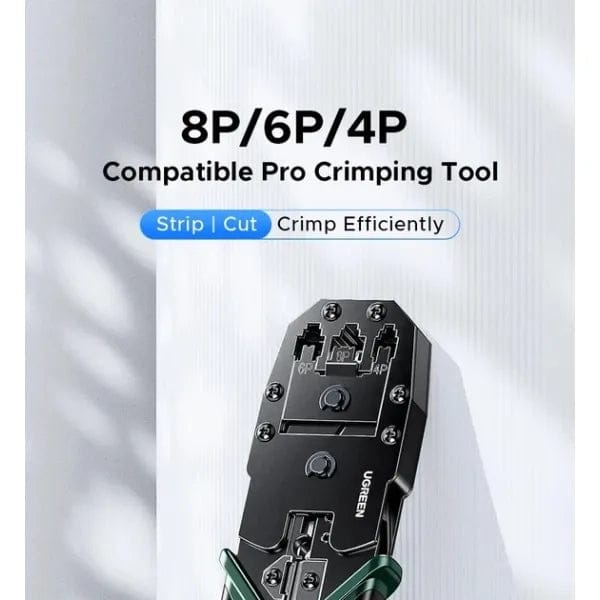 UGREEN-C 8P/6P/4P Multifunction Crimping Tool, Strip, Cut & Crimp for RJ45 / RJ12 / RJ11 | NW304 - متجر نصر