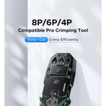 UGREEN Accessories UGREEN-C 8P/6P/4P Multifunction Crimping Tool, Strip, Cut & Crimp for RJ45 / RJ12 / RJ11 | NW304