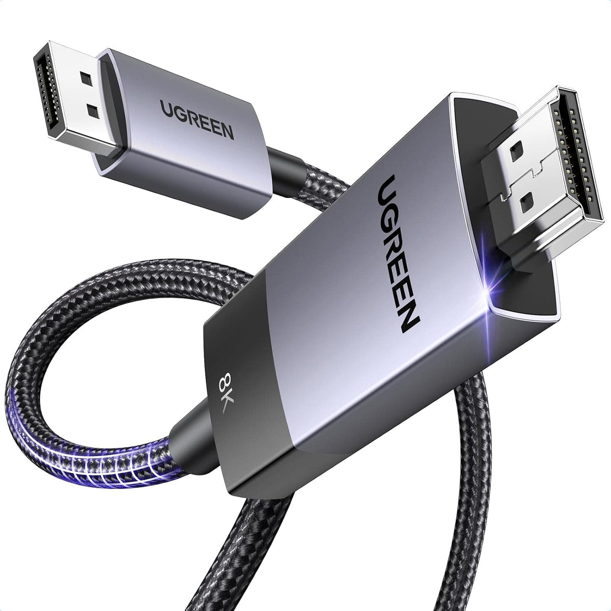 UGREEN-C DisplayPort 1.4 to HDMI 2.1 8K Cable 2M, Uni-Directional, Braided | DP115 - متجر نصر