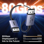 UGREEN Accessories UGREEN-C DisplayPort 2.1 Cable 16K@60Hz 80Gbps Nylon Braided | DP131