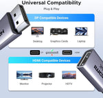 UGREEN Accessories UGREEN-C DisplayPort to HDMI 4K Adapter 2 Pack, Uni-Directional DP Male to HDMI Female | DP130