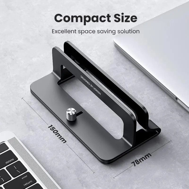 UGREEN-C Vertical Laptop Stand, Adjustable Aluminum Holder for Laptops up to 15.6" Black | LP258 - متجر نصر