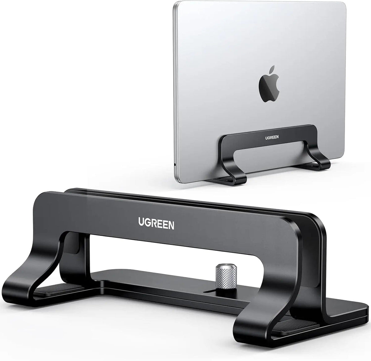 UGREEN-C Vertical Laptop Stand, Adjustable Aluminum Holder for Laptops up to 15.6" Black | LP258 - متجر نصر