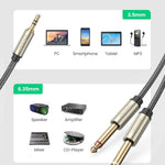 UGREEN Accessories Ugreen cable audio cable mini jack 3.5mm - 2 x jack 6.35mm 2m gray / AV126