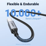 UGREEN Accessories Ugreen Case USB A Male to USB B 2.0 Printer Cable with Braid Black /US369