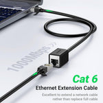 UGREEN Accessories UGREEN Cat 6 F/UTP Ethernet RJ45 Extension Male/Female Patch Cords (Black) - NW112