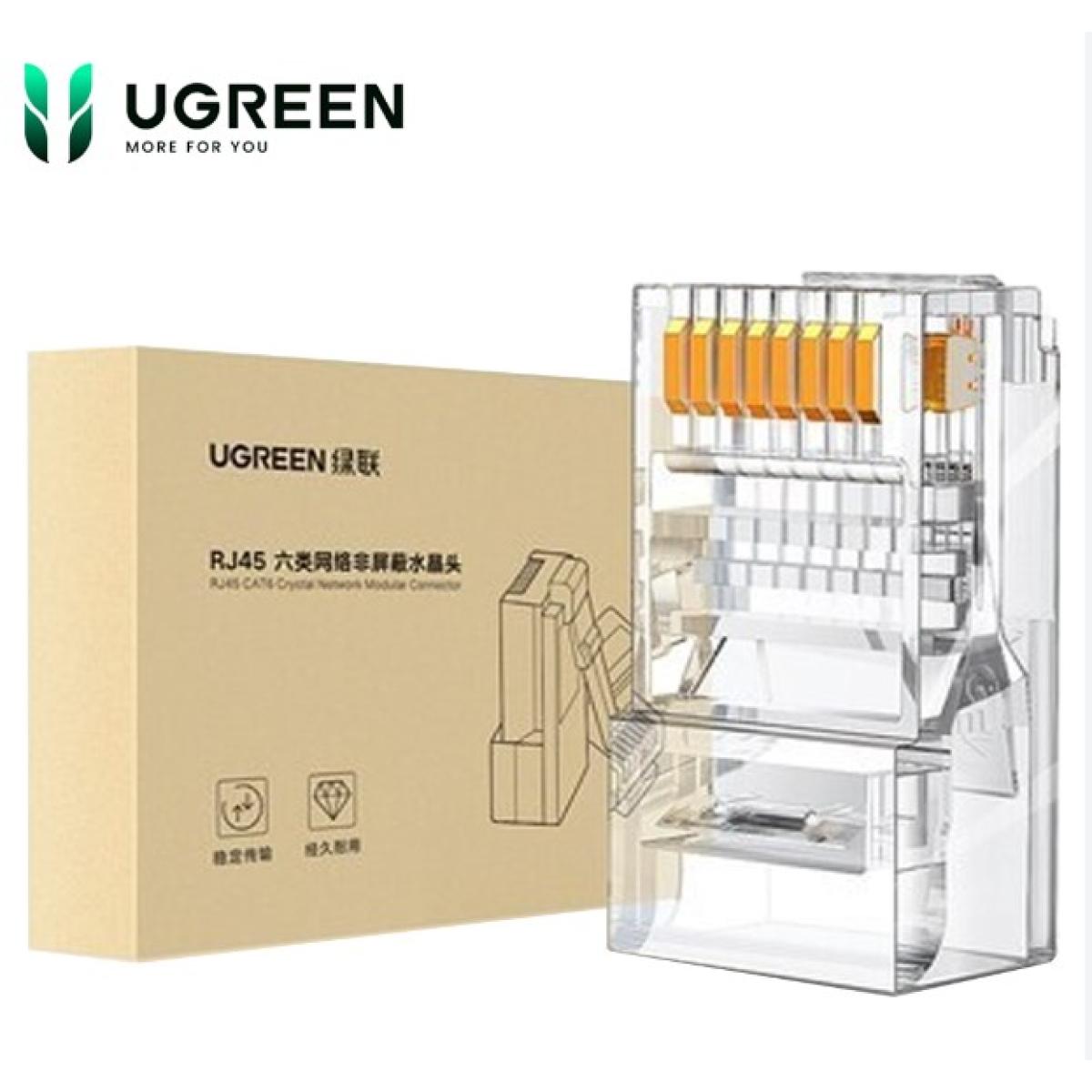 UGREEN Cat 6 Unshielded RJ45 Modular Plugs (10 Pack-50 Pack-100 Pack) | NW120 - متجر نصر