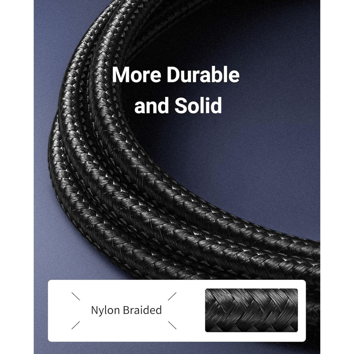 UGREEN Cat 7 Pure Copper Ethernet Cable Braided (Black) - NW150 - متجر نصر