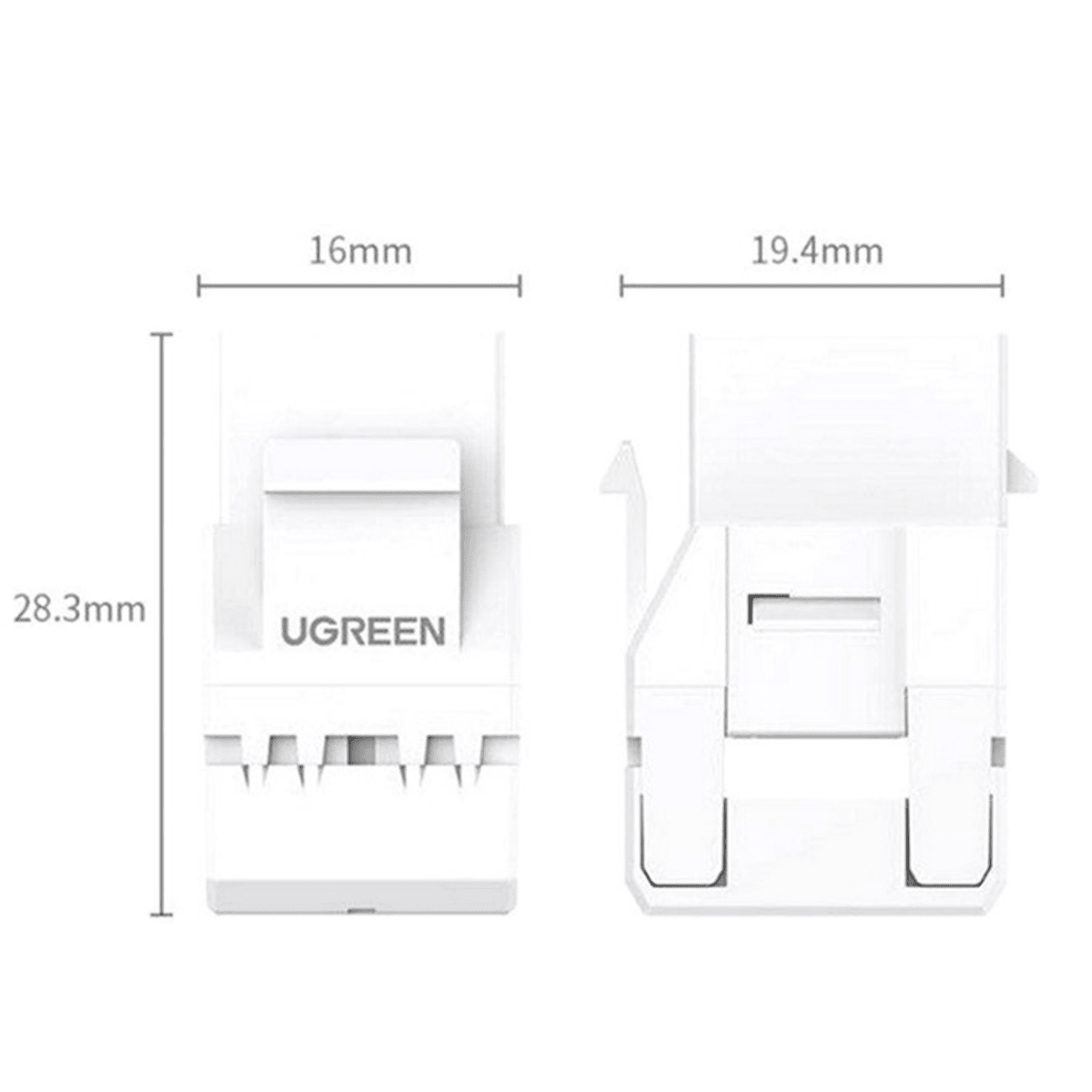 UGREEN CAT6 Unshielded Module 180° 1 pc - 30844 - متجر نصر