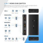 UGREEN Accessories UGREEN CM200 2 IN 1 OUT KVM HDMI & USB SWITCH BOX 4K 60Hz Ultra HD/50744