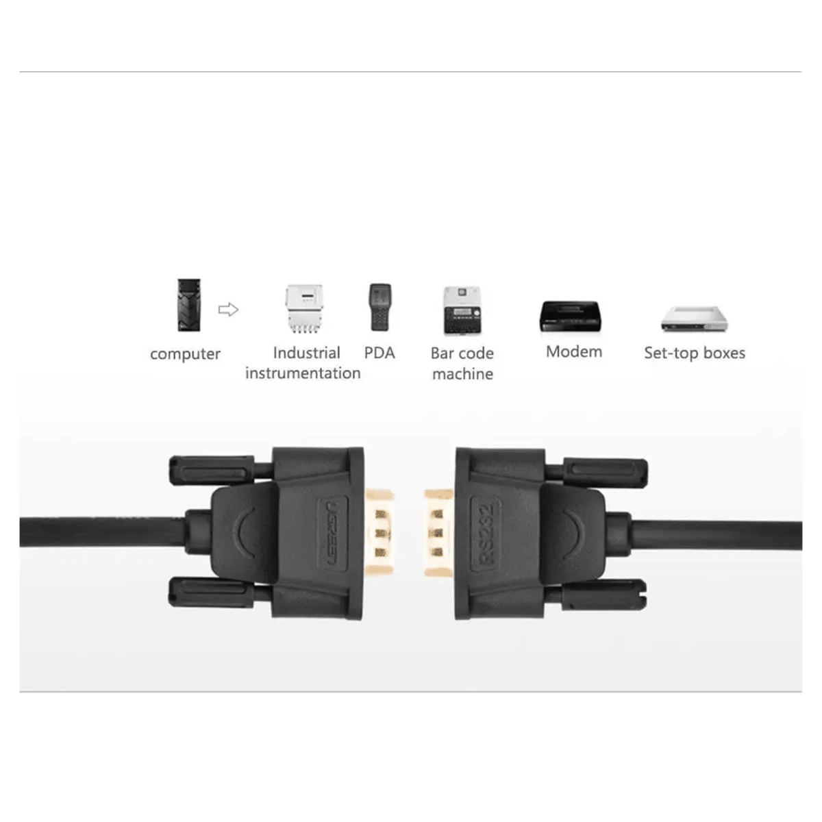 Ugreen DB9 RS232 Female to Female Adapter Cable (1.5m) | 20149 - متجر نصر