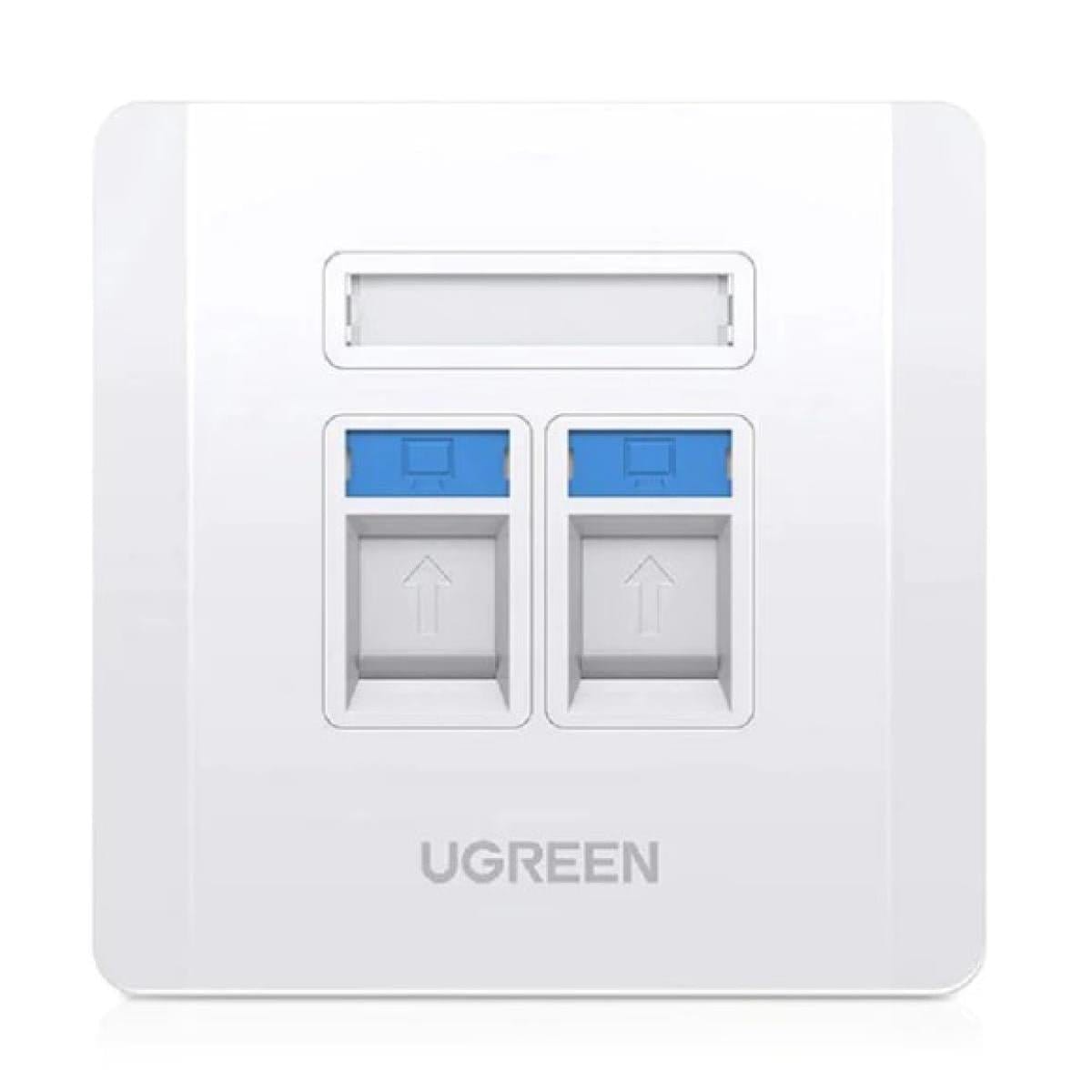 UGREEN Dual Port Wall Plate 1 PCs/Bag - 80182 - متجر نصر