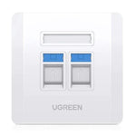 UGREEN Accessories UGREEN Dual Port Wall Plate 1 PCs/Bag - 80182