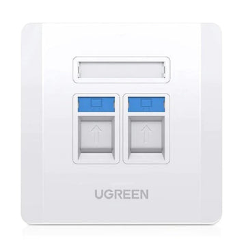 UGREEN Accessories UGREEN Dual Port Wall Plate 1 PCs/Bag - 80182