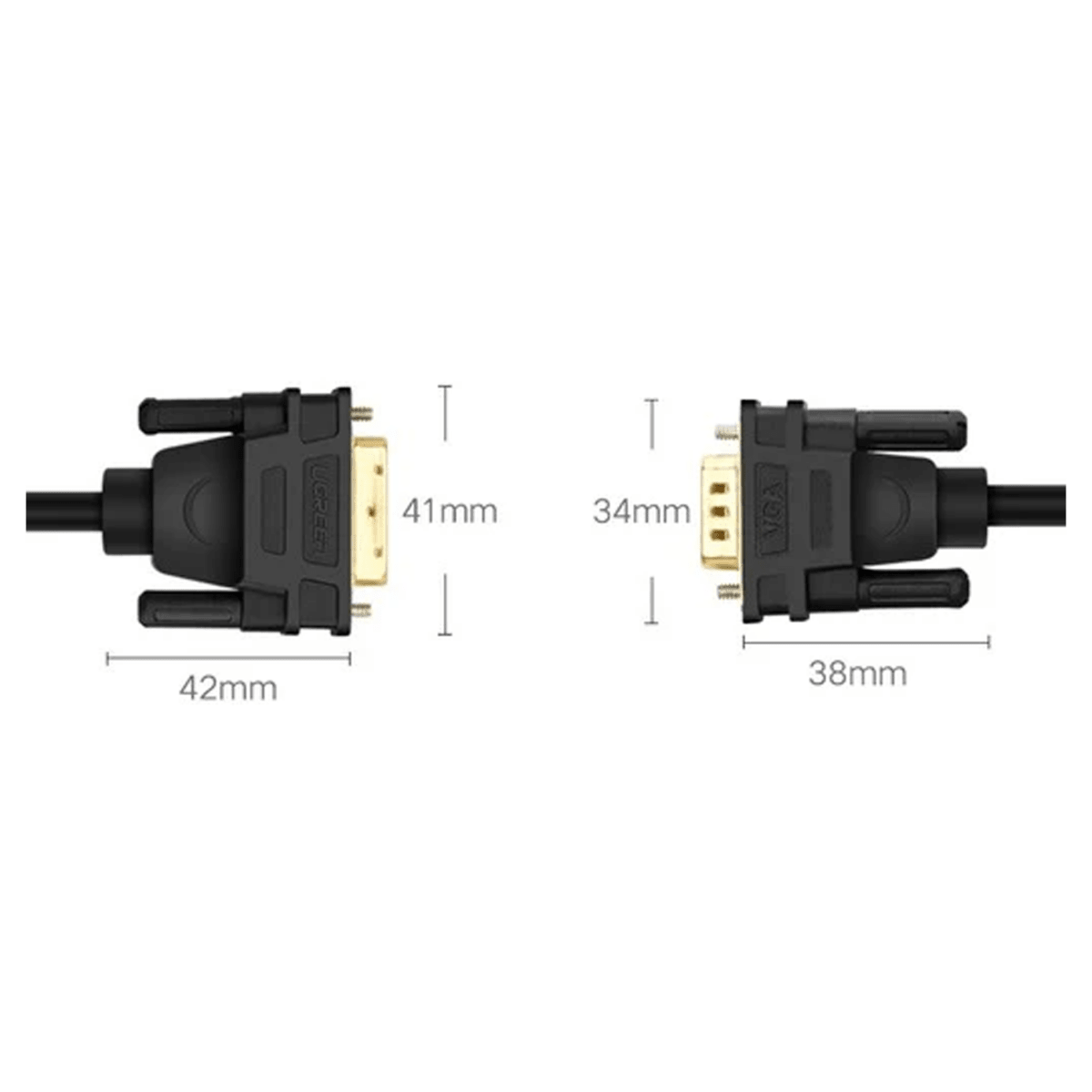 UGREEN DVI (24+1) Male to VGA Male Cable 1.5m | 30838 - متجر نصر