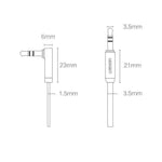 UGREEN Accessories UGREEN Flat Angled Cable AUX Audio Cable 3.5 mm Mini Jack 0.5 m (Black) /AV119