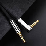 UGREEN Accessories UGREEN Flat Angled Cable AUX Audio Cable 3.5 mm Mini Jack 0.5 m (Black) /AV119