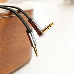 UGREEN Accessories UGREEN Flat Angled Cable AUX Audio Cable 3.5 mm Mini Jack 0.5 m (Black) /AV119