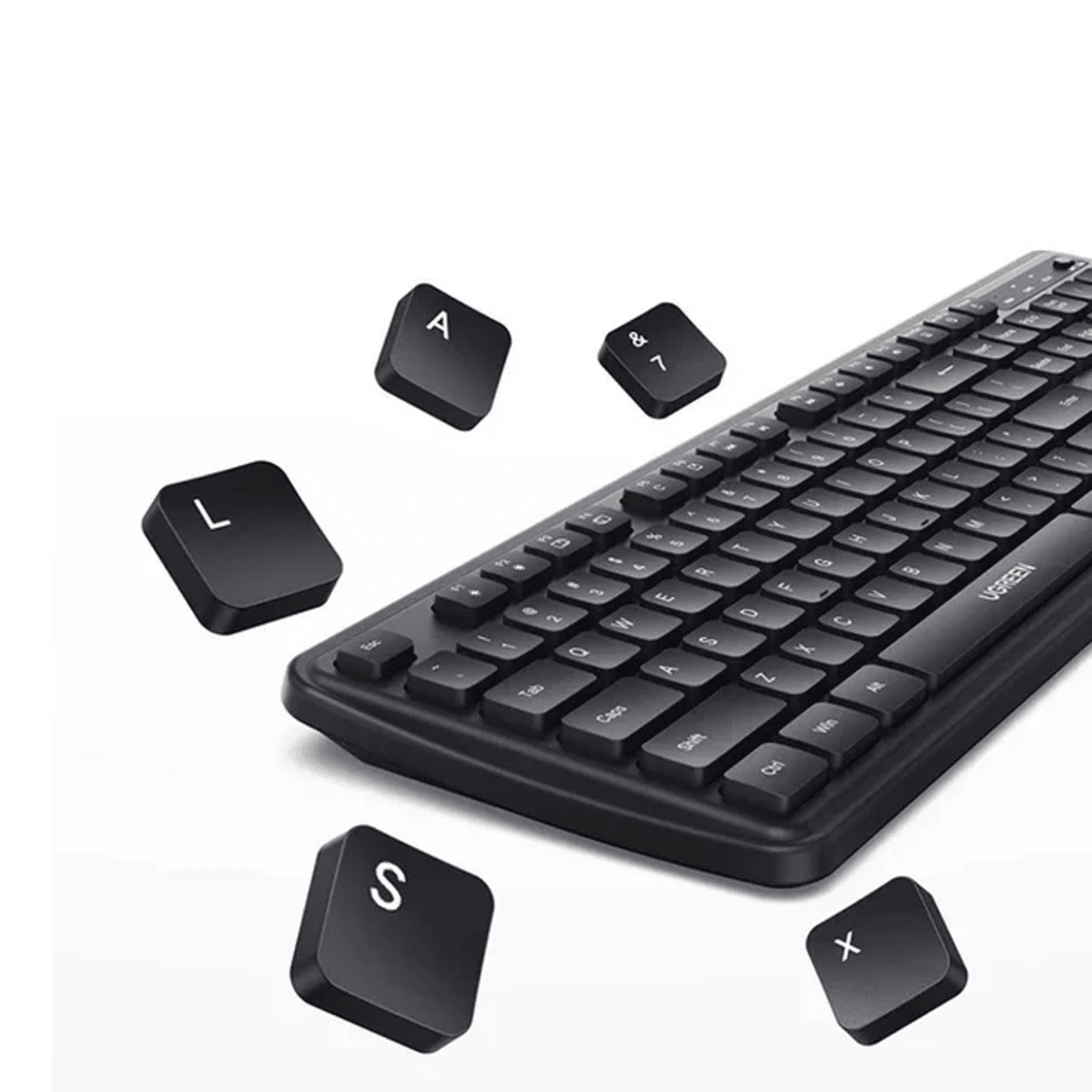 UGREEN Full Size Wireless Keyboard, 104 Keys, 2.4GHz /65734 - متجر نصر