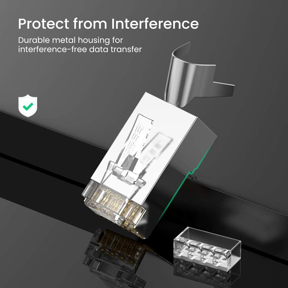 UGREEN Gigabit Cat6A Shielded Modular RJ45 Plug (10PCs) | 70316 - متجر نصر