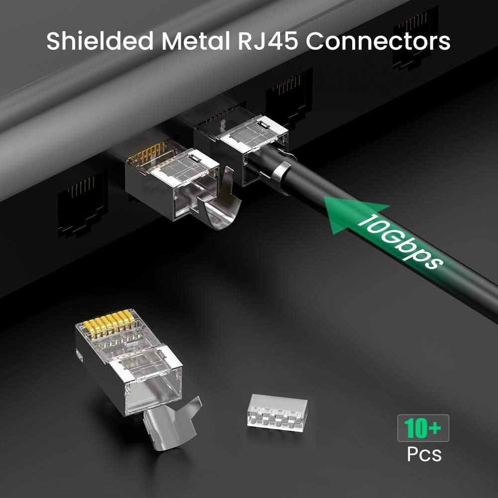 UGREEN Gigabit Cat6A Shielded Modular RJ45 Plug (10PCs) | 70316 - متجر نصر