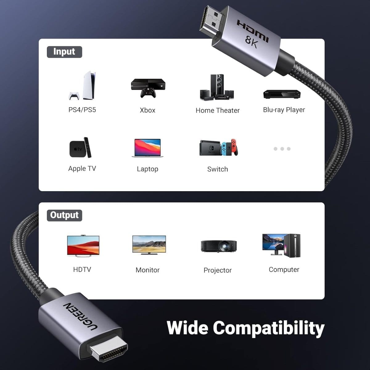 UGREEN HDMI Cable 8K@60Hz / HD171 - متجر نصر